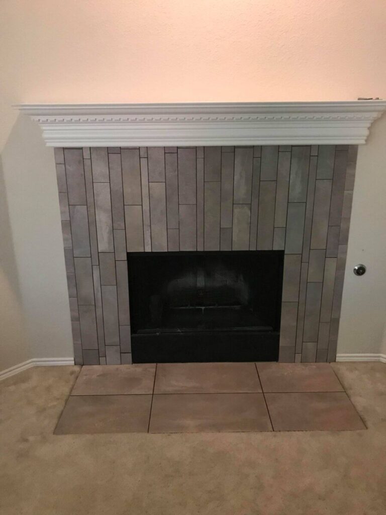 tile fireplace surround